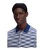 Mens Striped Short-sleeved Polo Shirt Blue White Hugo-4