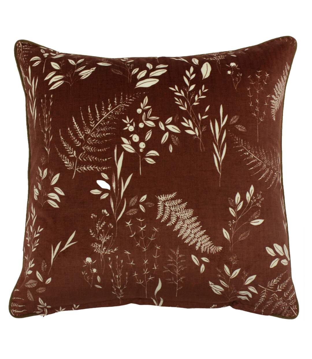 Furn Fearne Botanical Print Feather Filled Cushion (Brick) - UTRV1418