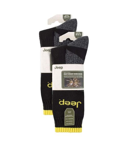 Mens 6 Pack Heavy Duty Work Socks with Reinforced Heel and Toe