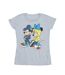 Disney T-shirt en coton Mickey et Minnie Mouse Pose - Femmes/Ladies (Gris sportif) - UTBI33106-1