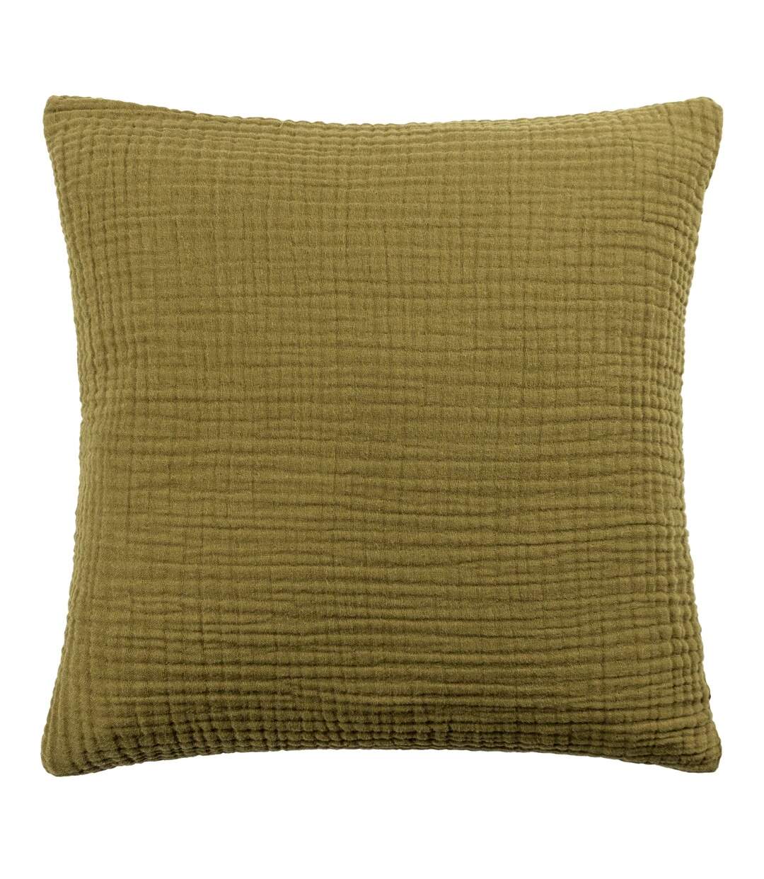 Lark woven organic cushion cover 45cm x 45cm khaki Yard