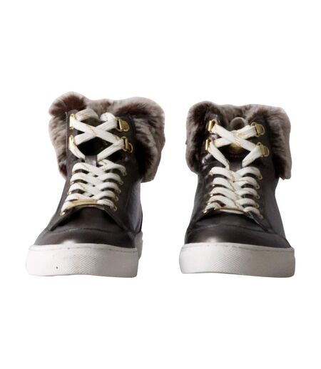 Basket Montante Fourure Cuir Les Tropeziennes Roadster
