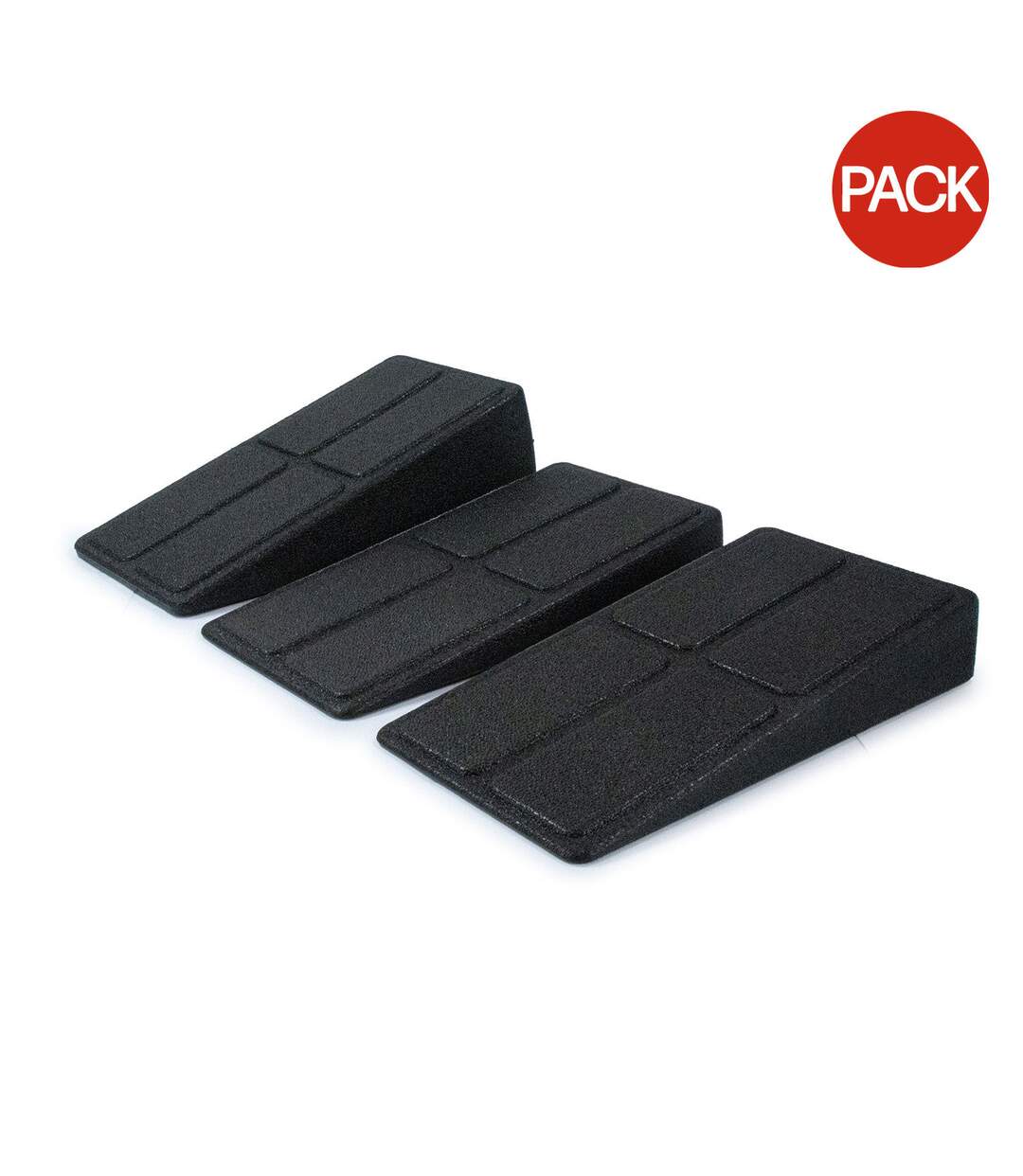Pack Of 3  Epp Foam Yoga Wedge Set  One Size Black Fitness Mad-1