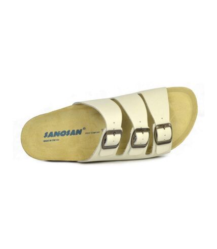 Sanosan Mens Lisbon Leather Sandals (Ivory) - UTBS3056
