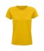 T-shirt Crusader Femme Jaune Or SOLS-1