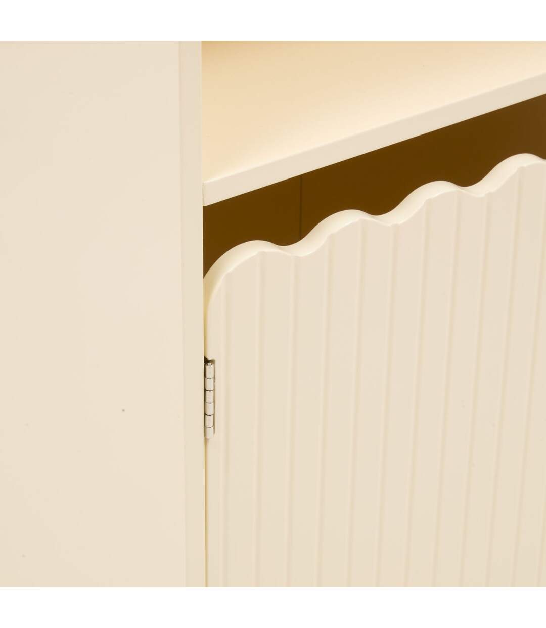 Bibliothèque enfant 2 portes et 1 niche BOULI - Beige-4