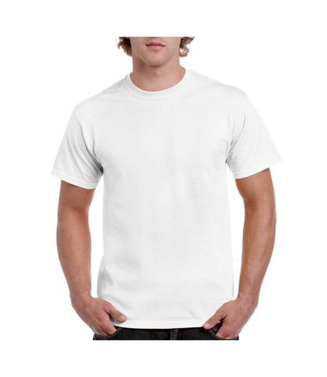 Gildan Mens Hammer Heavyweight T-Shirt (White) - UTPC3067