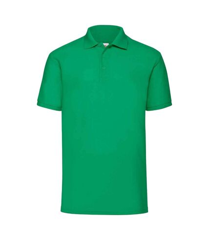 Mens 65/35 polo shirt kelly green Fruit of the Loom