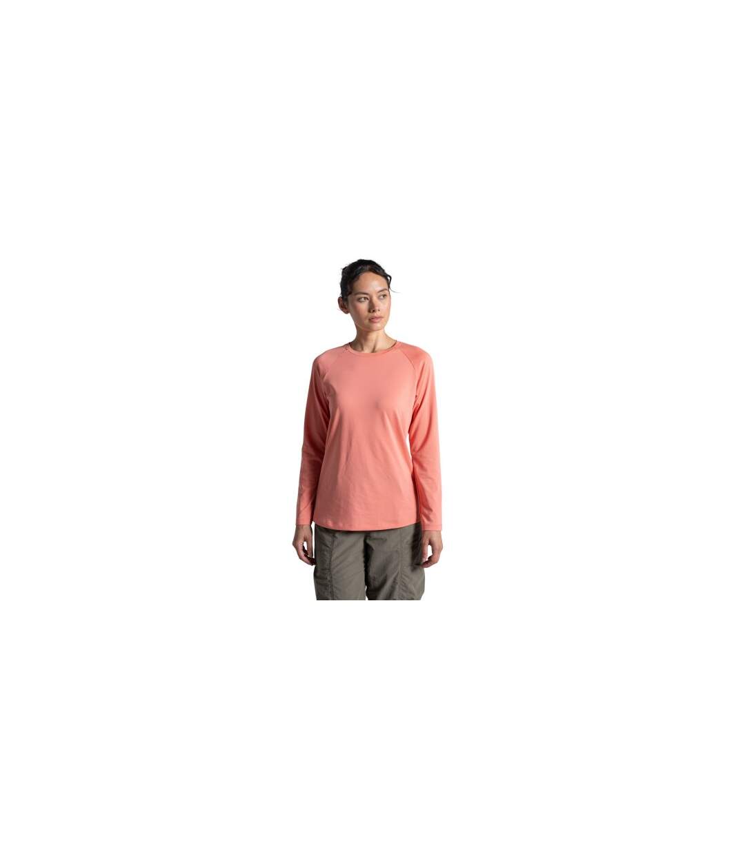 Womens/ladies Nour Nosilife Long-sleeved T-shirt Spiced Apricot Craghoppers-1