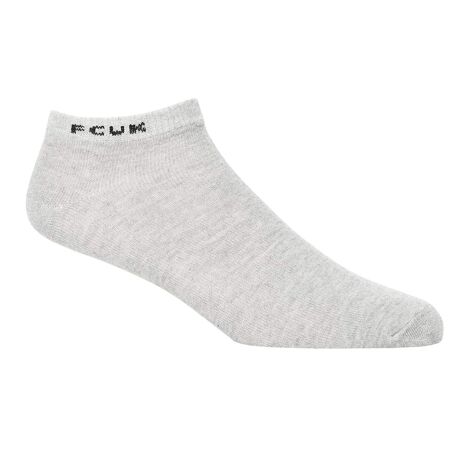 Socquettes homme gris clair / noir FCUK