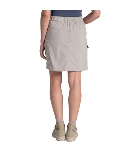 Womens/ladies Nosilife Pro Cargo Skirt Soft Mushroom Craghoppers