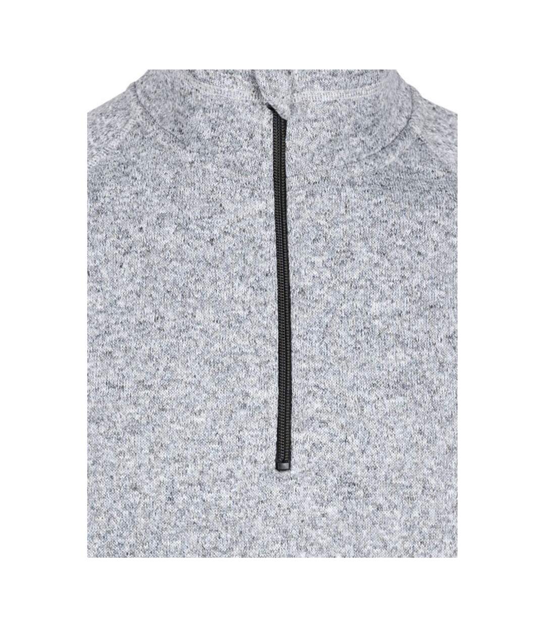 Mens Corsham Marl Half Zip Fleece Top Grey Trespass-3