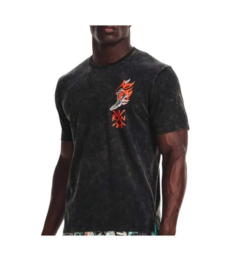 T-Shirt noir homme under armour destroy