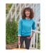 Womens/ladies Cashmere Crew Neck Jumper Sea Turquoise WoolOvers-1