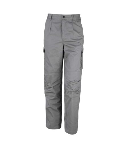 Mens Action Long Trousers Grey WORK-GUARD By Result