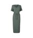 Robe Mi-longue Motif/style Bulles Femme Vert De Gris Vero Moda-2