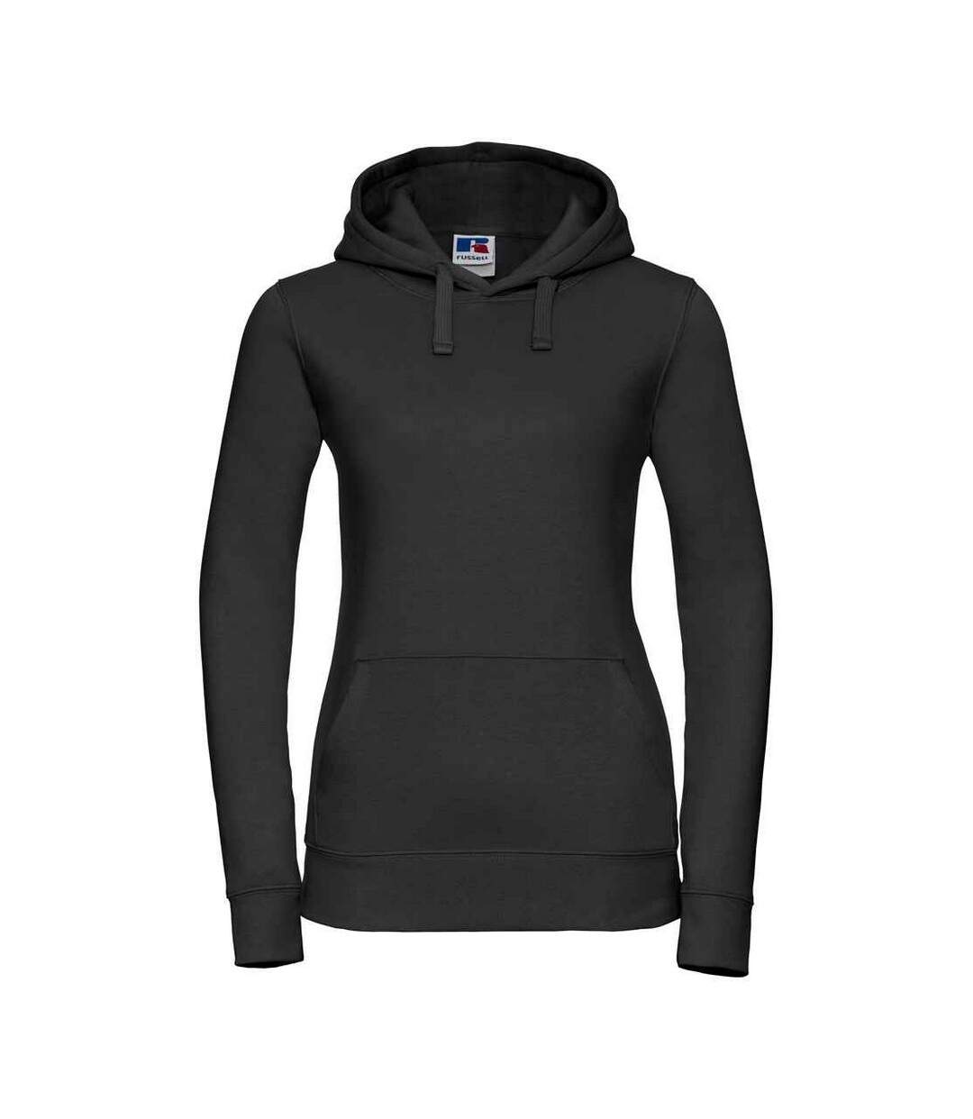 Womens/ladies authentic hoodie black Russell