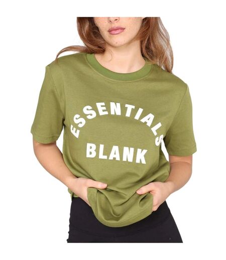 Unisex Adult Arch Cotton T-shirt Moss Blank Essentials