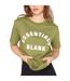 Unisex Adult Arch Cotton T-shirt Moss Blank Essentials-4