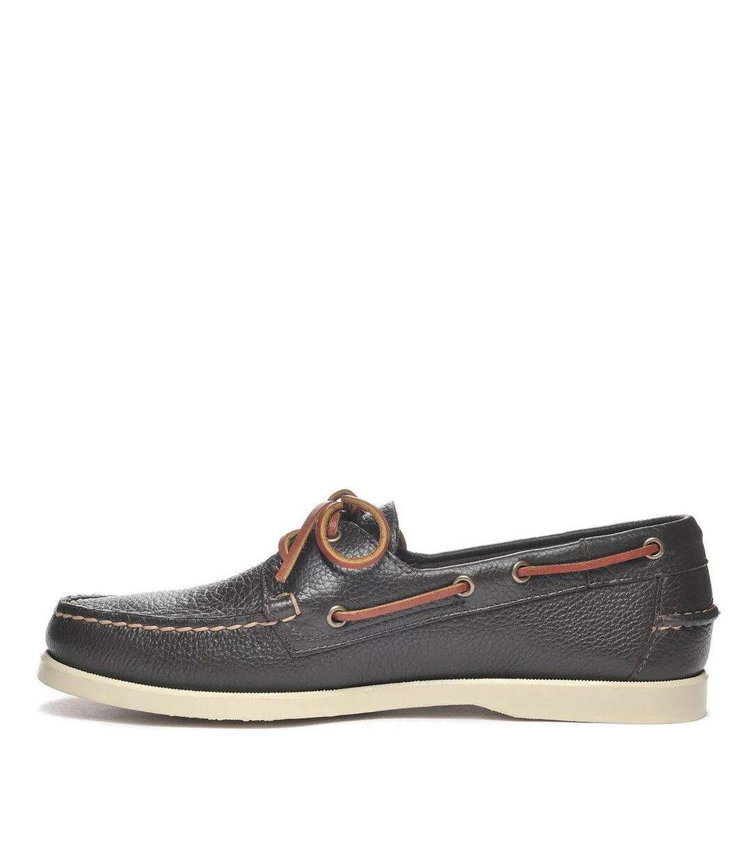 Mens Portland Martellato Full Grain Leather Boat Shoes Dark Brown Sebago-2