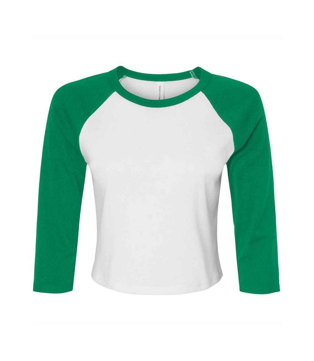 T-shirt femme blanc / vert kelly Bella + Canvas-1