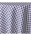 Nappe Ronde Antitache Imprimé Vichy 180cm Bleu-2