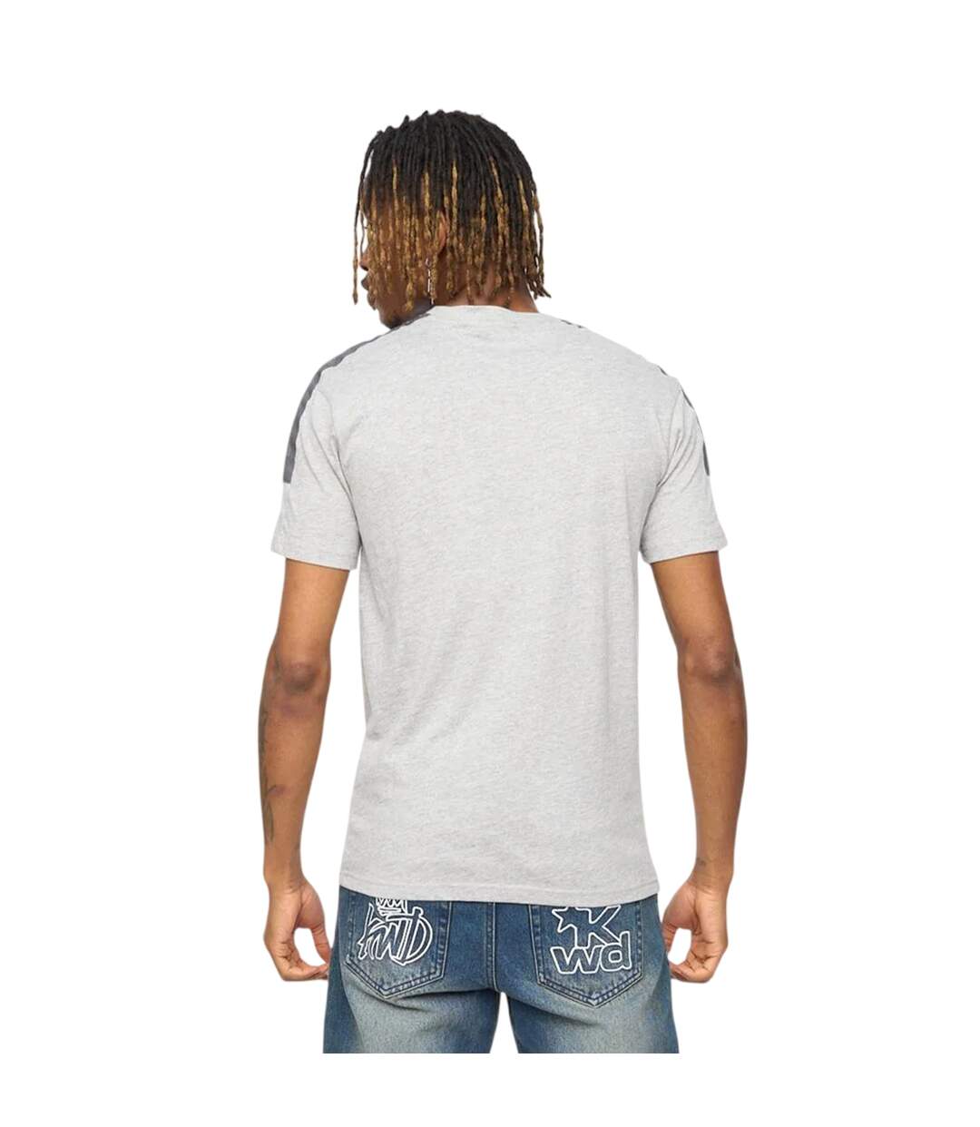 Mens Tapelny T-shirt Grey Marl Kings Will Dream-3