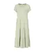 Womens/ladies Floral Maxi Dress Green White Lazy Jacks-1