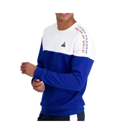 Sweat Blanc/Bleu Homme Le Coq Sportif Tri Crew - S