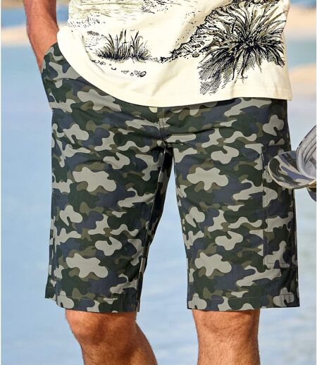 Men's Camouflage Print Cargo Shorts 