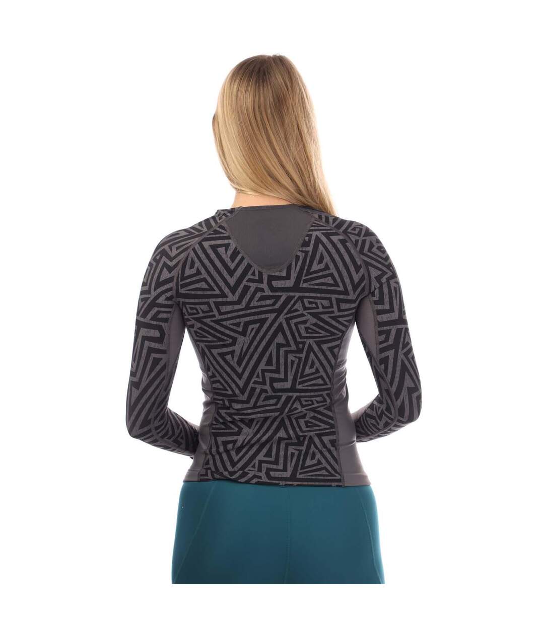Womens/ladies Series-3 Long-sleeved Top Charcoal Skins-2