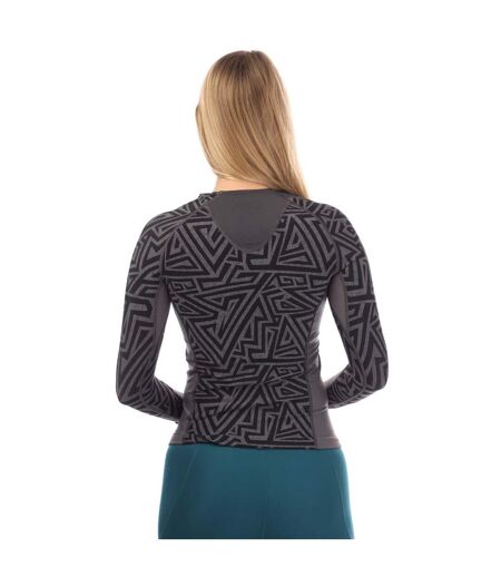 Womens/ladies Series-3 Long-sleeved Top Charcoal Skins