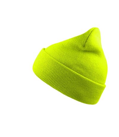 Bonnet avec revers wind mixte jaune fluo Atlantis