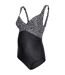 Womens/ladies Polka Dot Fabric Maternity One Piece Swimsuit Black Print Mamalicious-1