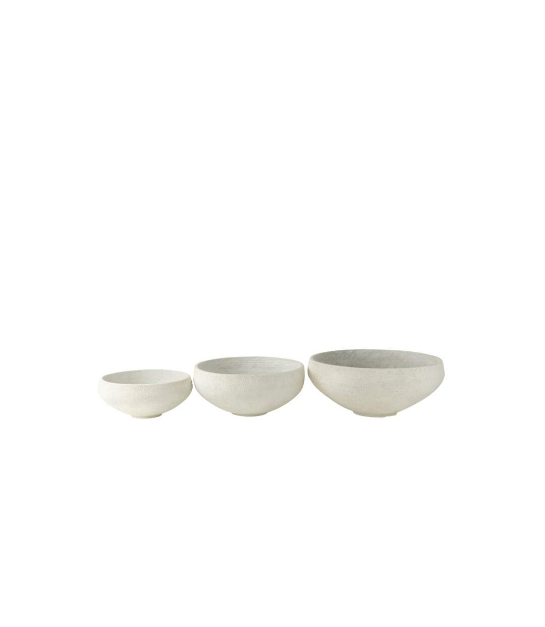 Lot de 3 Cache-Pots en Argile Abel 69cm Blanc-2