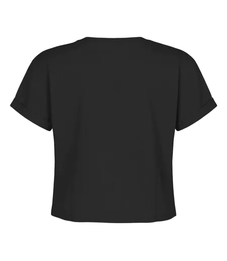 Womens/ladies 1984 Metal Logo Slaughter To Prevail Crop Top Charcoal Amplified