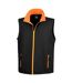 Mens Core Printable Soft Shell Bodywarmer Black Orange Result-1