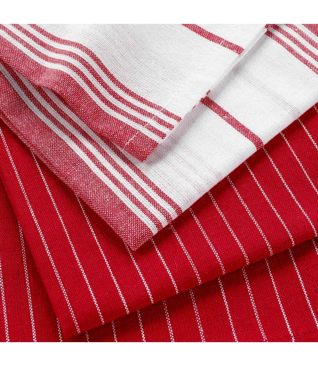 Lot de 2 Torchons Suzette 50x70cm Rouge-2