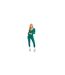 Womens/ladies Plunge Bodycon Long-sleeved Jumpsuit Green Missy Empire-1