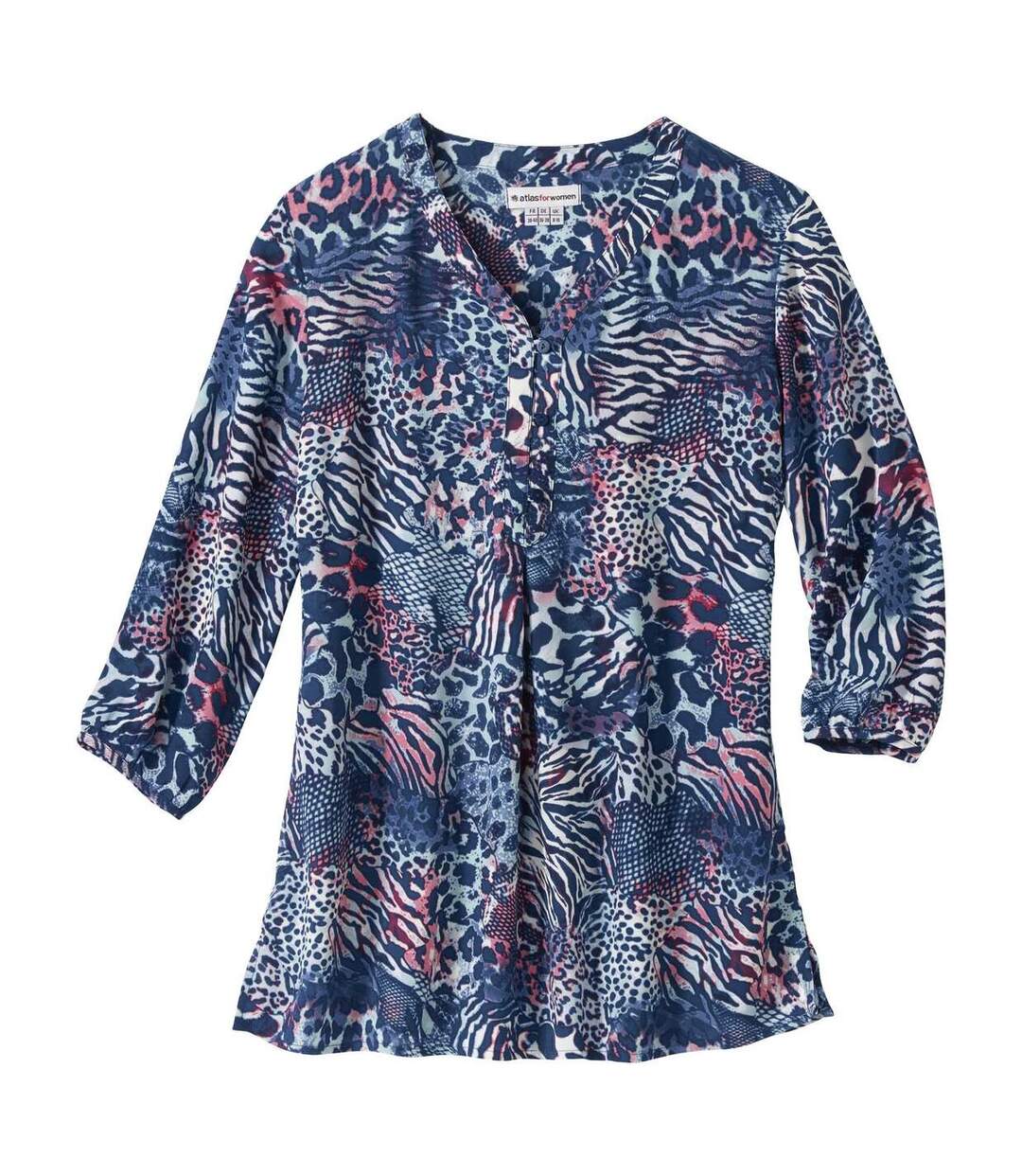 Blouse femme bleu marine / rose Atlas for Women-1