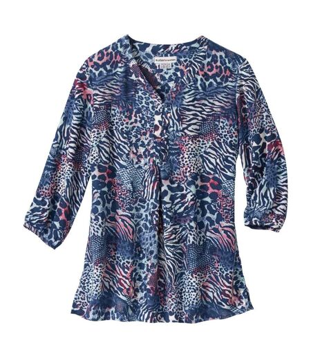 Blouse femme bleu marine / rose Atlas for Women