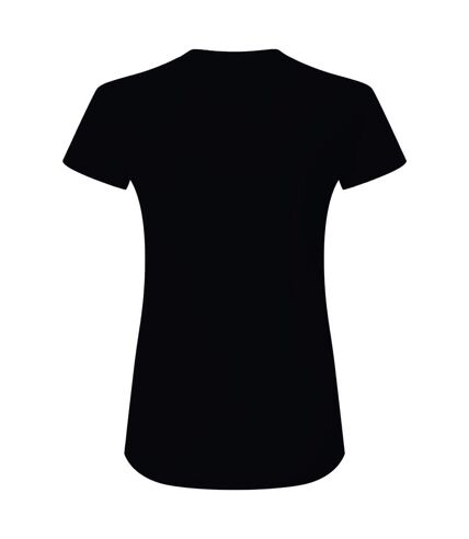 Womens/ladies panelled crew neck t-shirt black Tri Dri