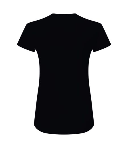 Womens/ladies panelled crew neck t-shirt black Tri Dri