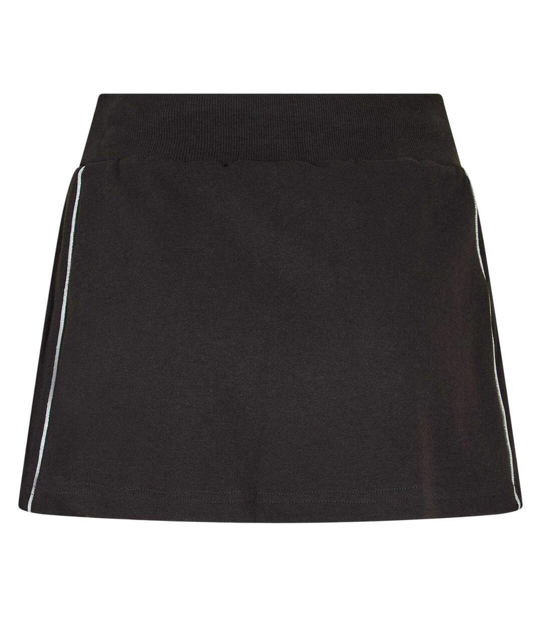 Womens/ladies Originals Ribbed Mini Skirt Black Puma-2