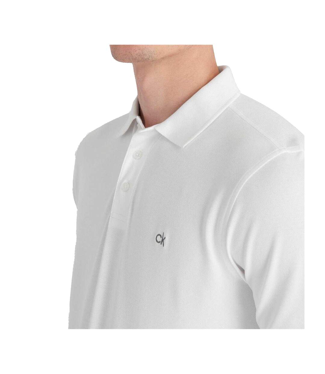Mens Golf Polo Shirt White Calvin Klein-4