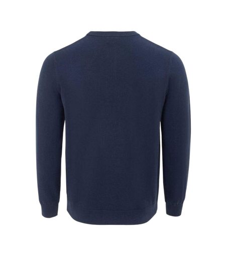 Mens Knitted Crew Neck Jumper Navy Giorgio
