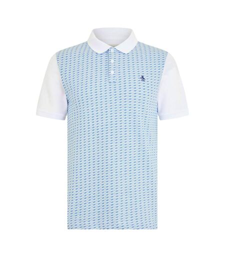 Mens Embroidered Regular Polo Shirt White Original Penguin