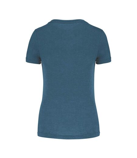 Womens/ladies Triblend Sports T-shirt Duck Blue Heather Proact