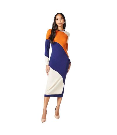 Robe mi-longue femme bleu marine Principles