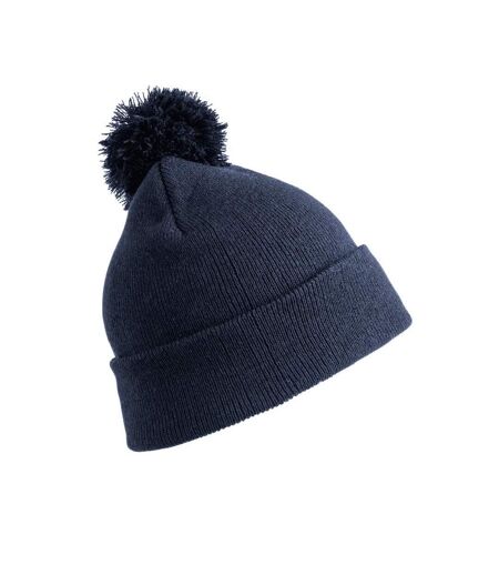 Womens/ladies Winter Essentials Pom Pom Beanie Bonnet À Pompon Bleu Marine Result